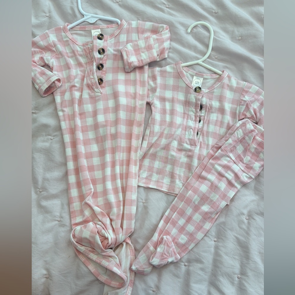 Lou Lou Newborn knot gown and set